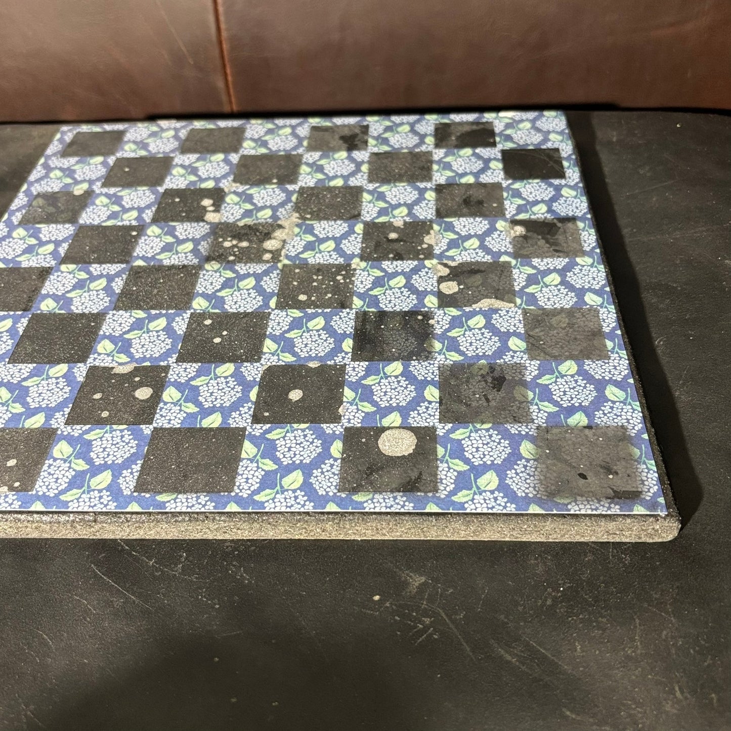 Vintage Flowers - Scrapbook Chess Board