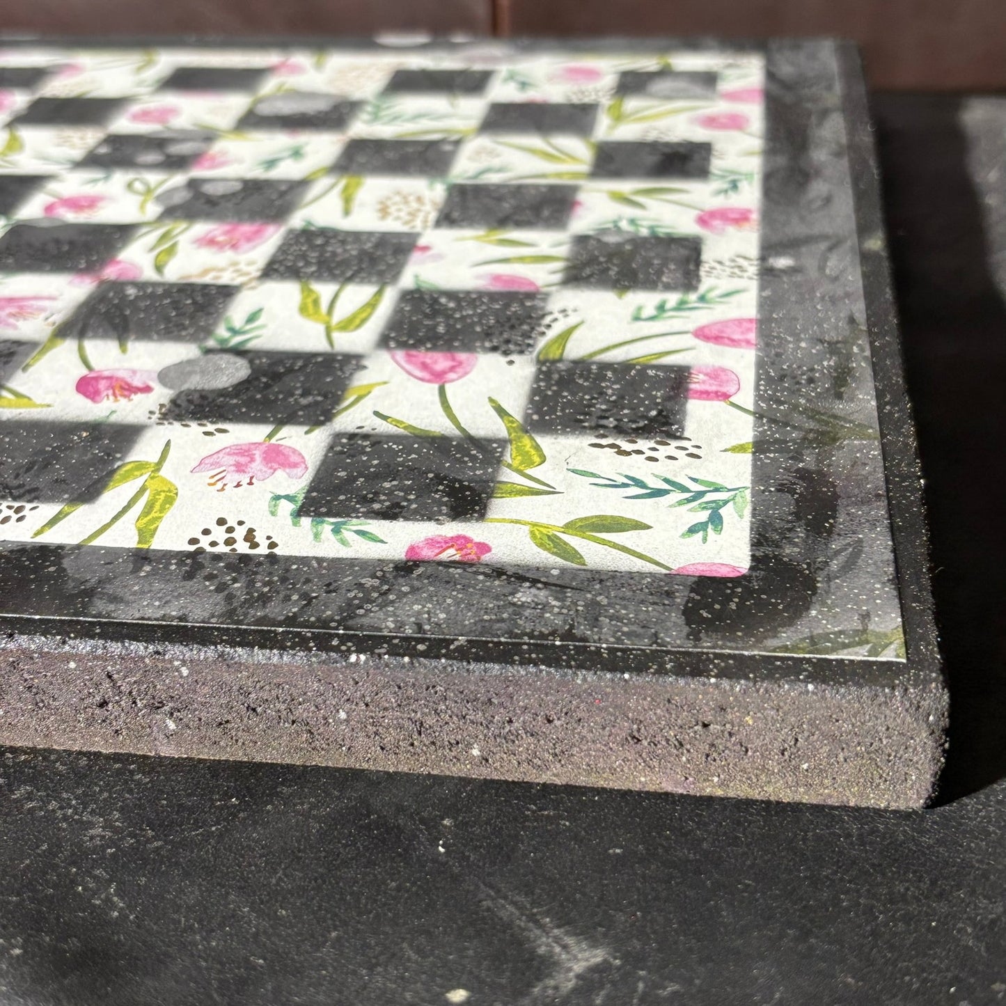 Simple Flowers - Scrapbook Chess Board