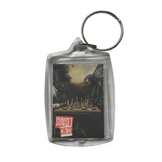 Flies Play Chess - Chess  Photo Keychain