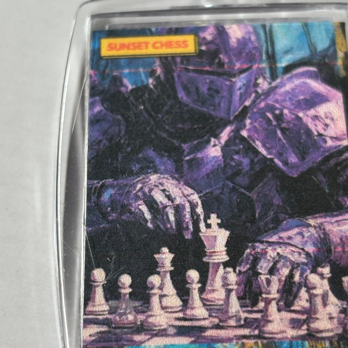 Purple Knight - Chess  Photo Keychain