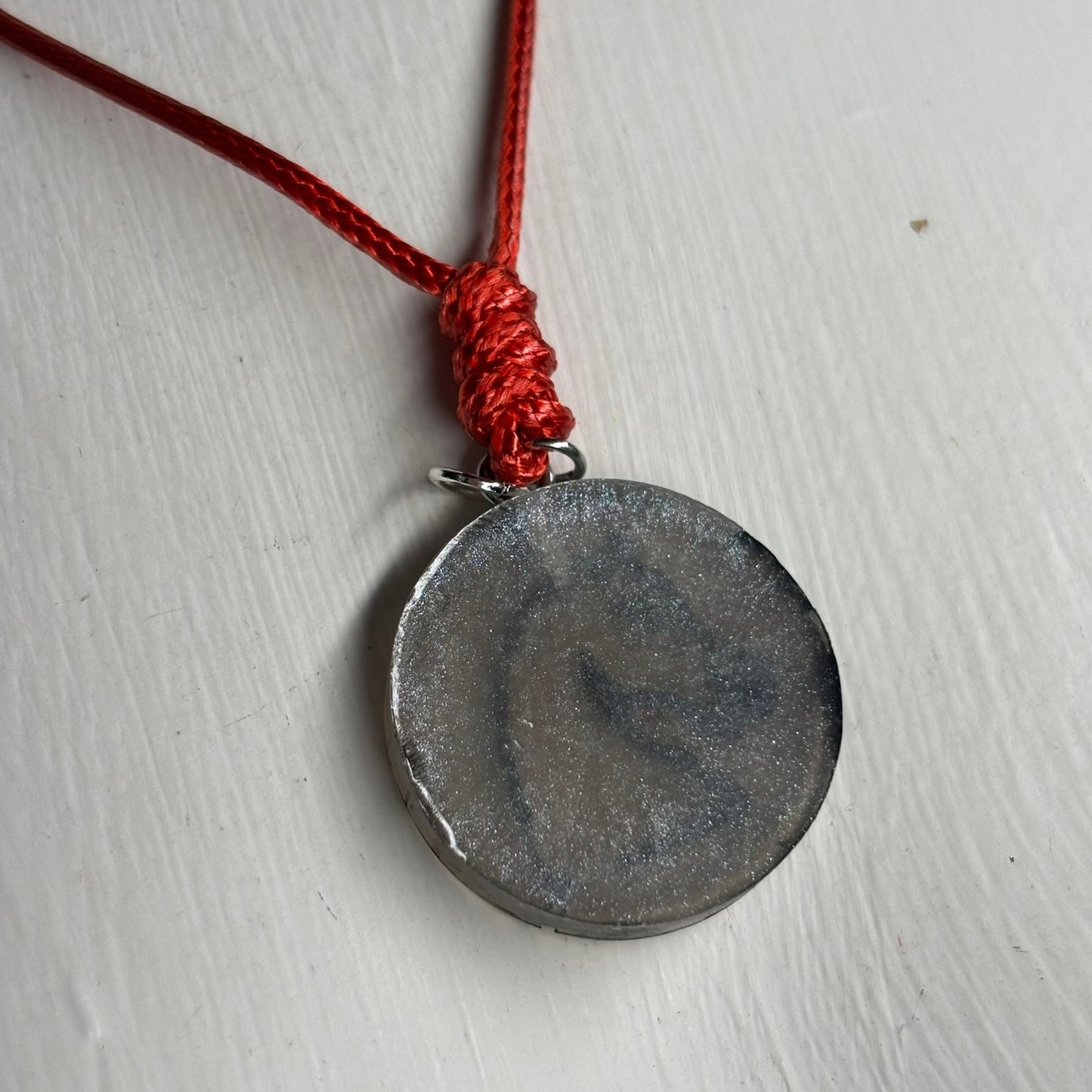 Gray Castle Knight - Handmade Resin Chess Necklace