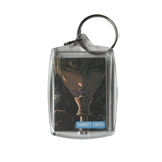 Anime Boy - Sunset Chess Photo Keychain