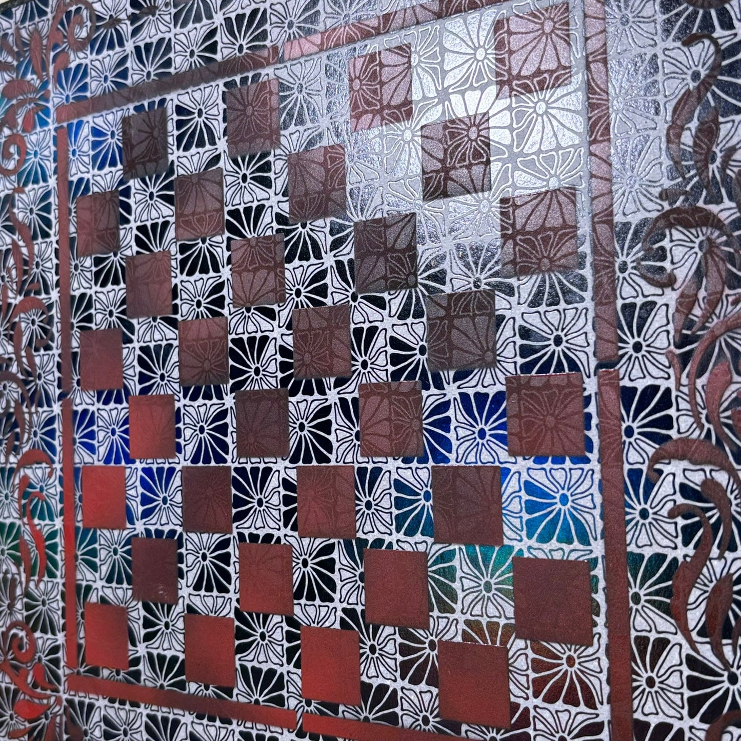 Vintage Red/Black And White - Scrapbook Chess Board