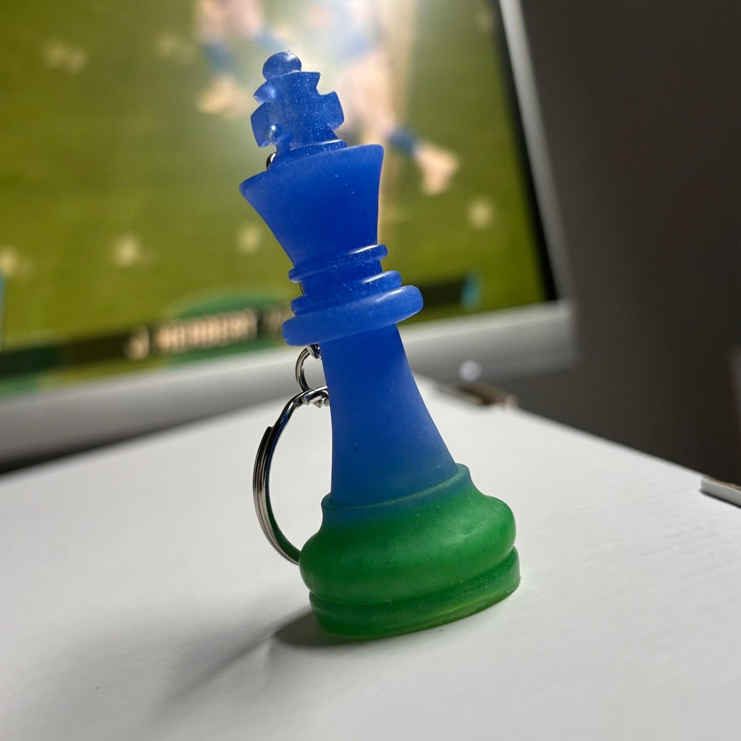 Green Blue King - Handmade Resin Keychain