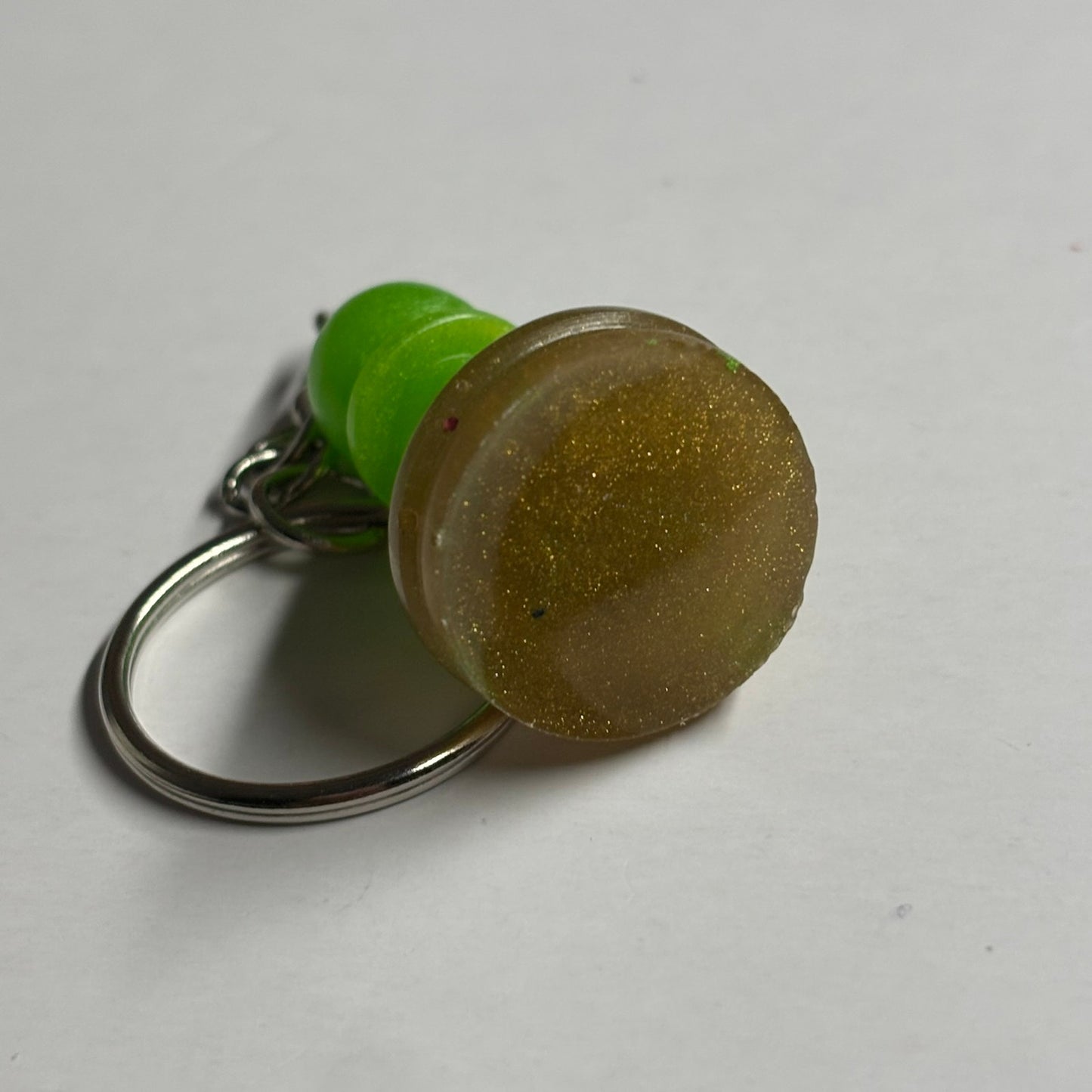 Green/Brown Pawn - Handmade Resin Keychain