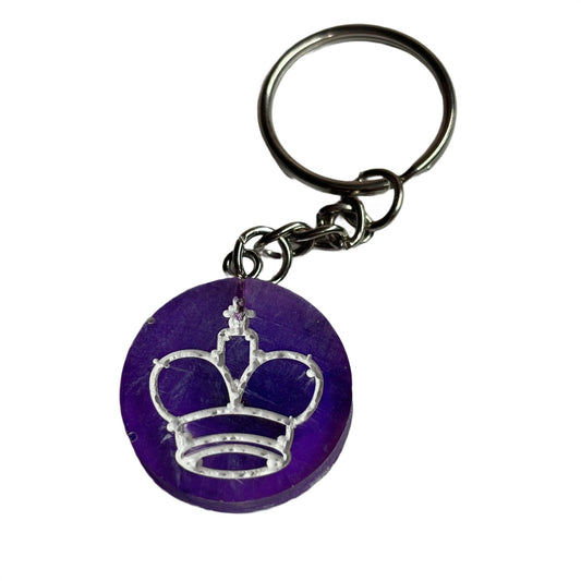 Purple King - Handmade Resin Keychain - Flat Edition