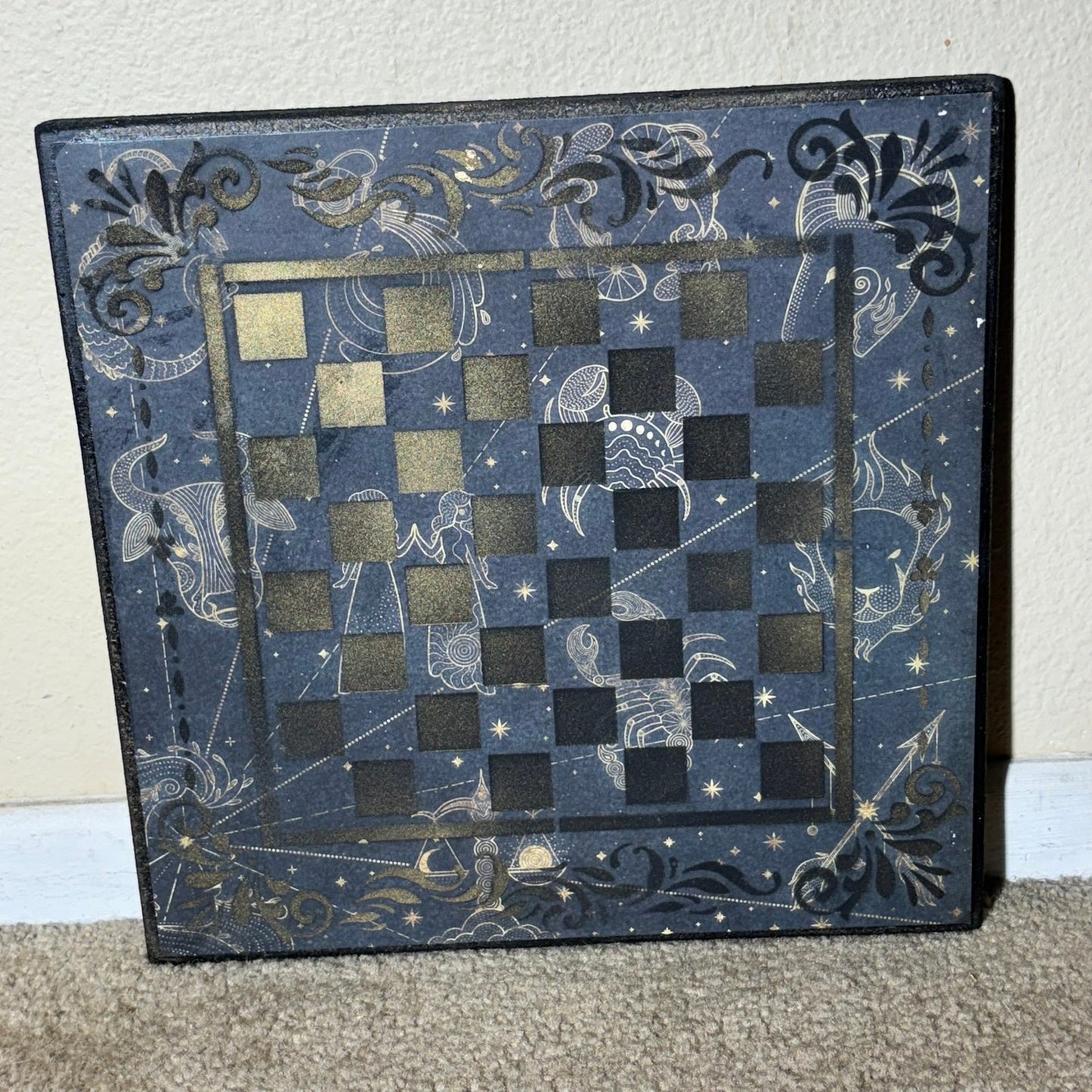 Golden Royal Blue - Scrapbook Chess Board