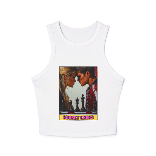 An Emotional Game - Women's White Chess Tank Top