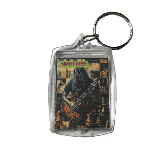 Guitar Man - Chess  Photo Keychain