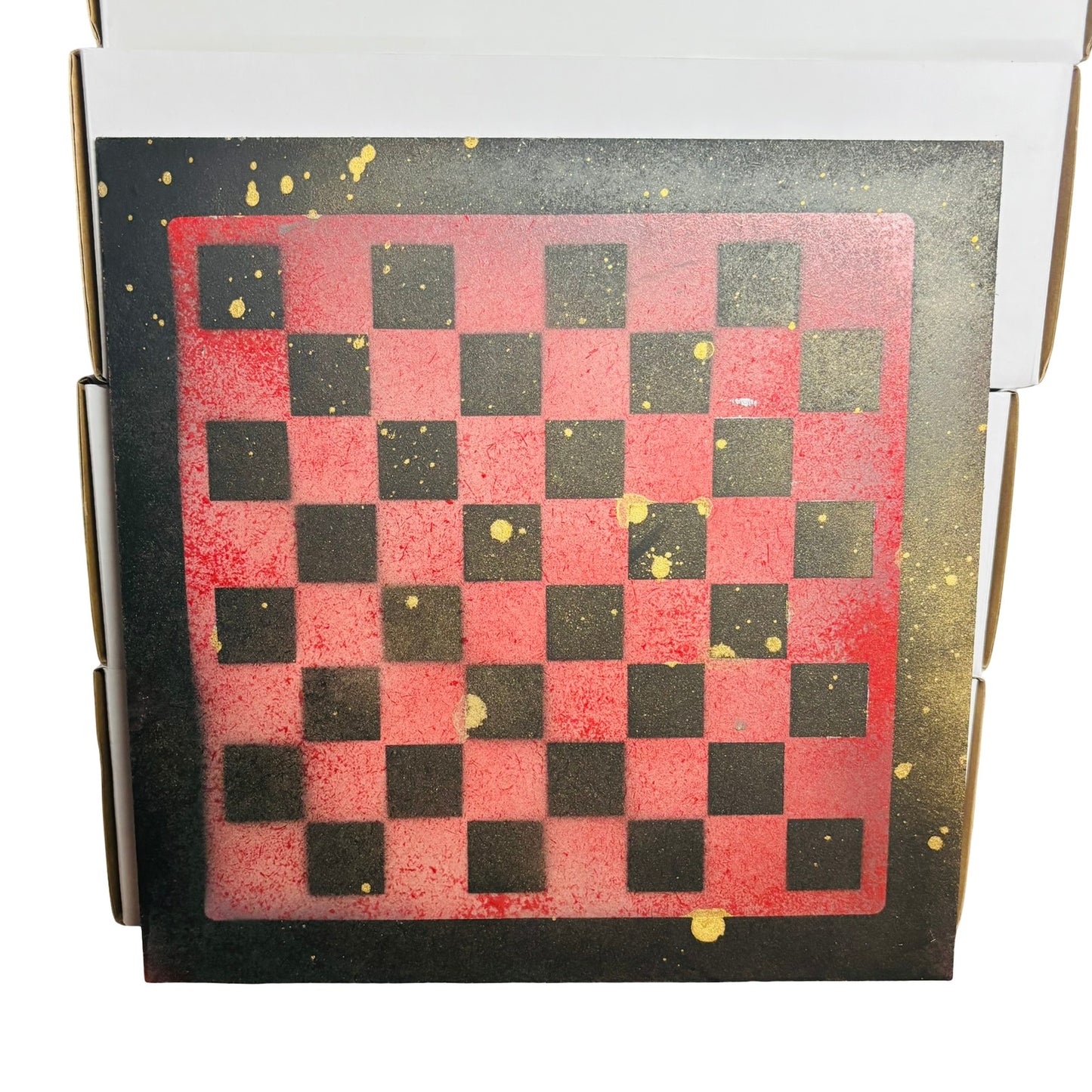 Chinese Golden Red - Painted Chess Board