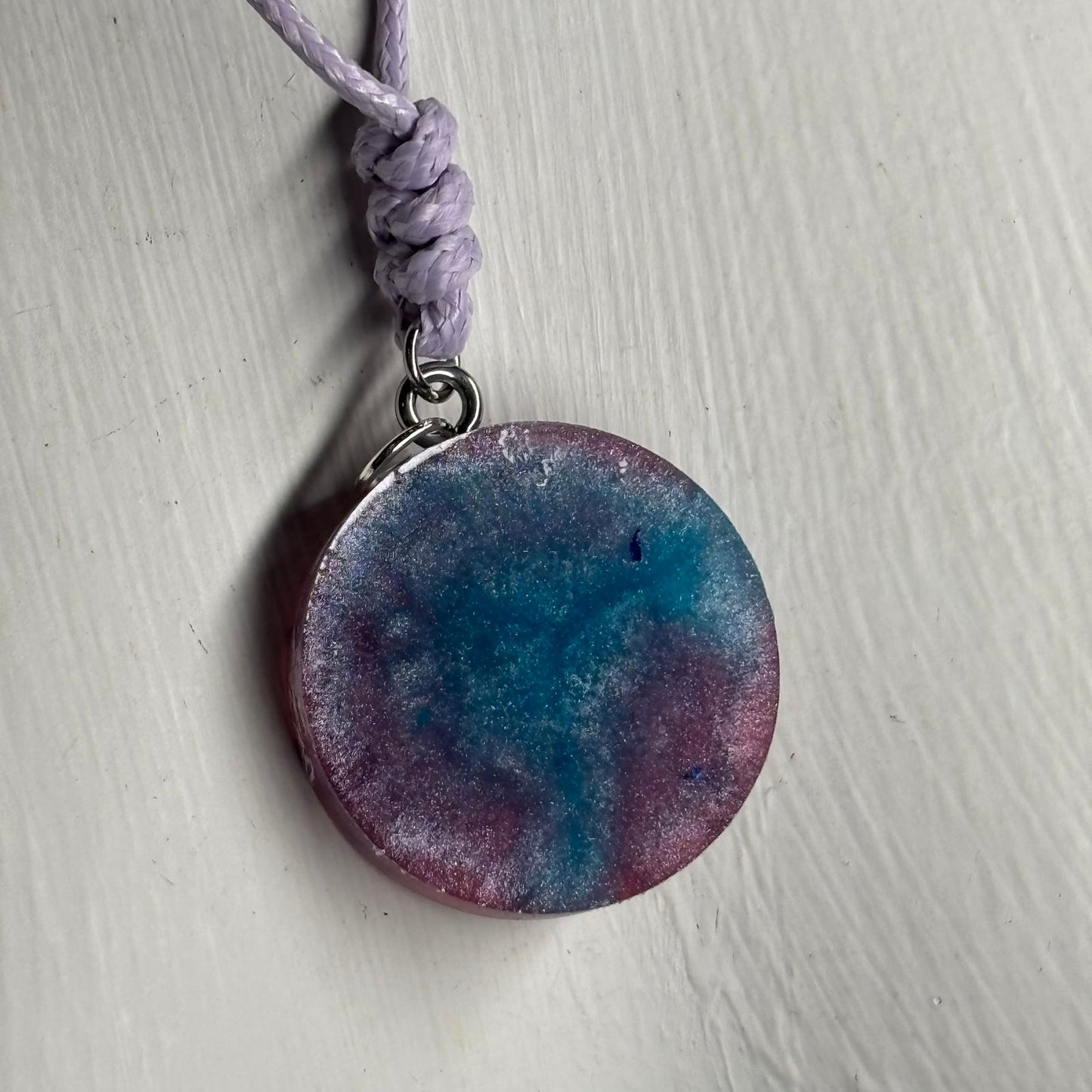 Purple Space King - Handmade Resin Chess Necklace