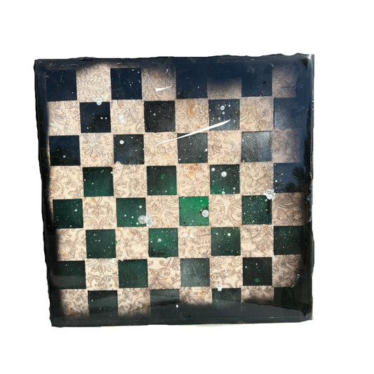 Vintage Green - Resin Coated Chess Board