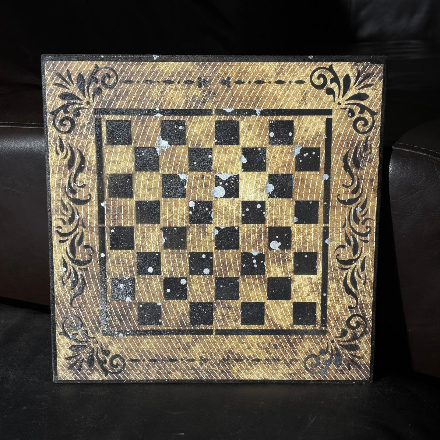 Vintage Brown - Scrapbook Chess Board