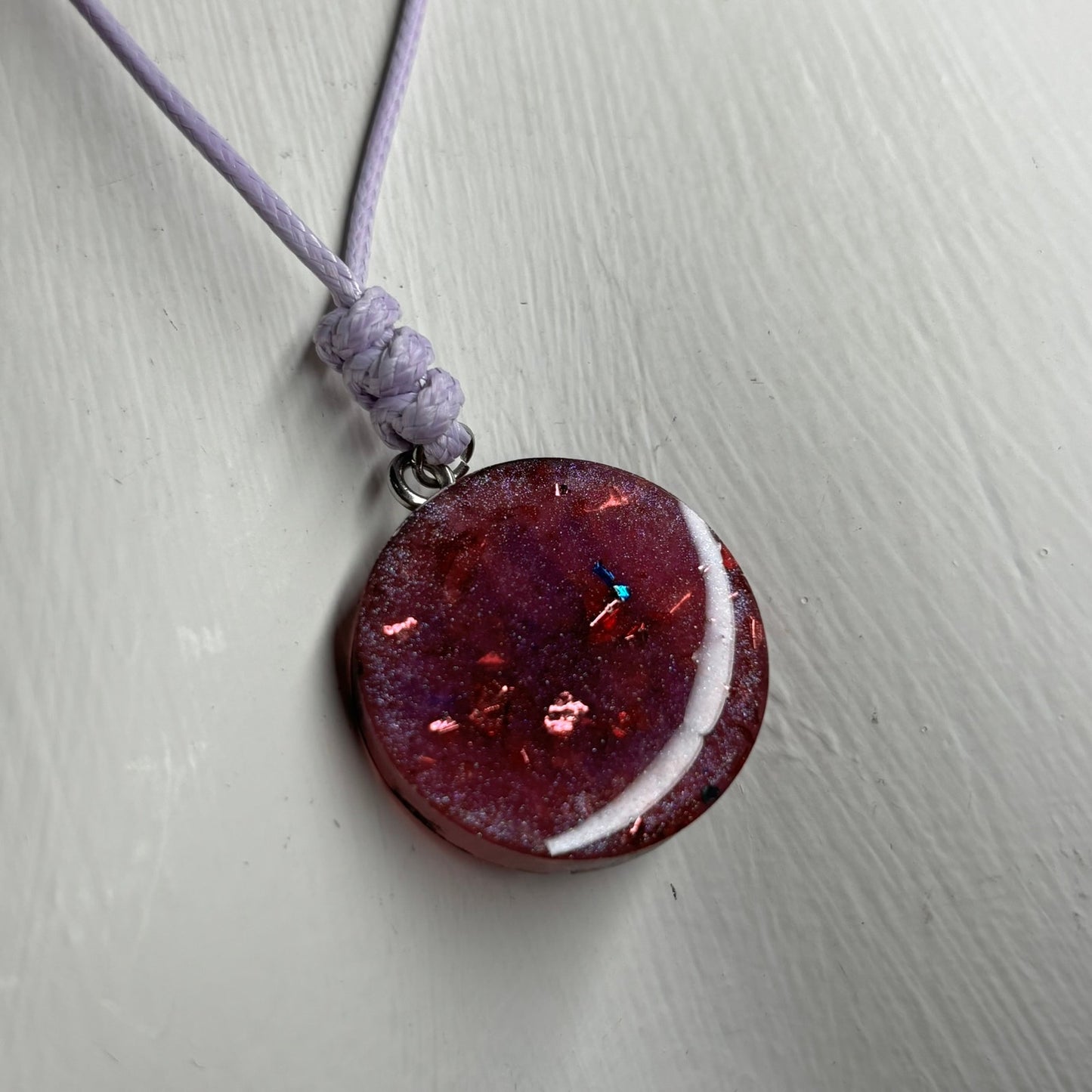 Supreme Dark Purple Queen - Handmade Resin Chess Necklace