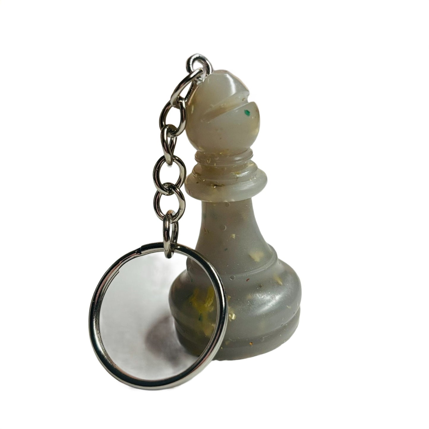 Gray Crystal Bishop - Handmade Resin Keychain
