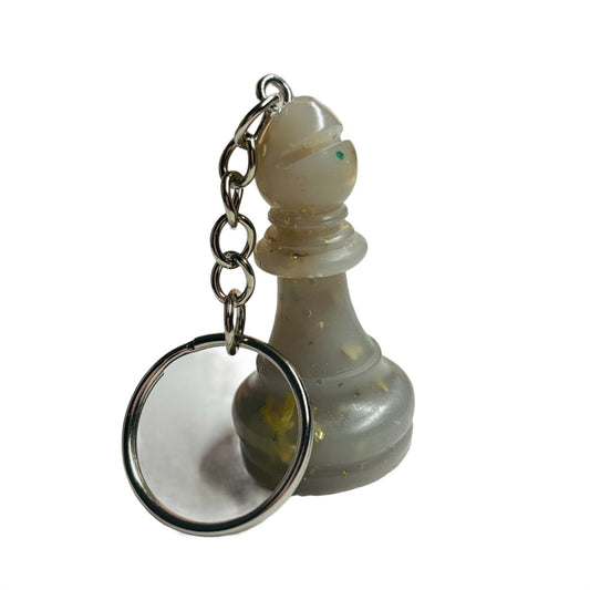 Gray Crystal Bishop - Handmade Resin Keychain