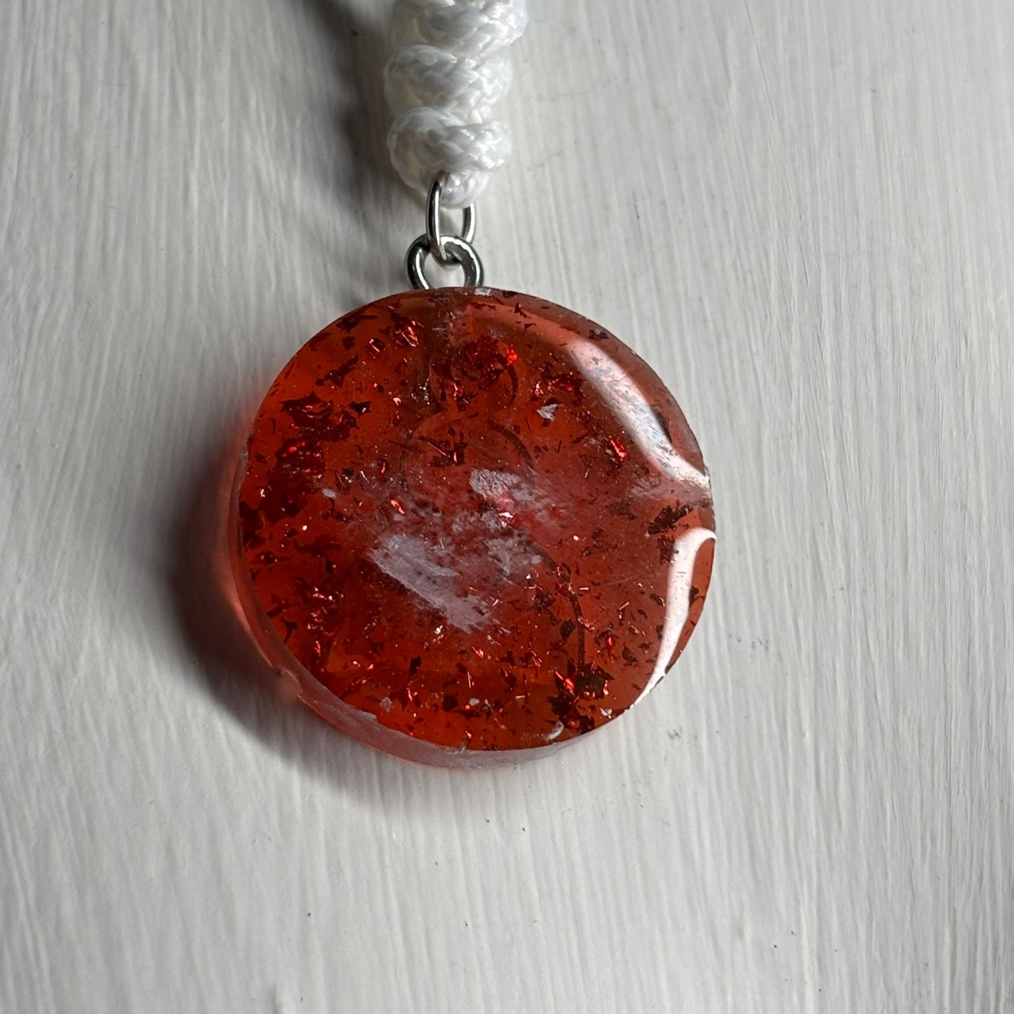 Burnt Red Pawn - Handmade Resin Chess Necklace