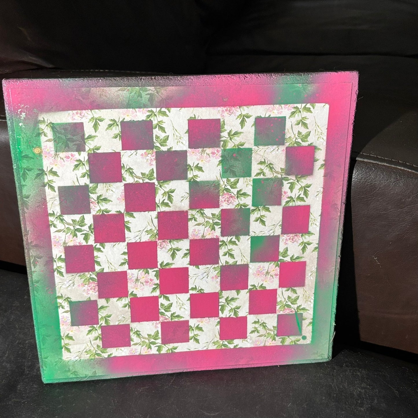 Gummy Pink - Scrapbook Chess Board