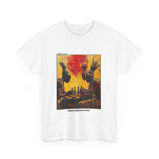 African Tribe - White Chess T Shirt