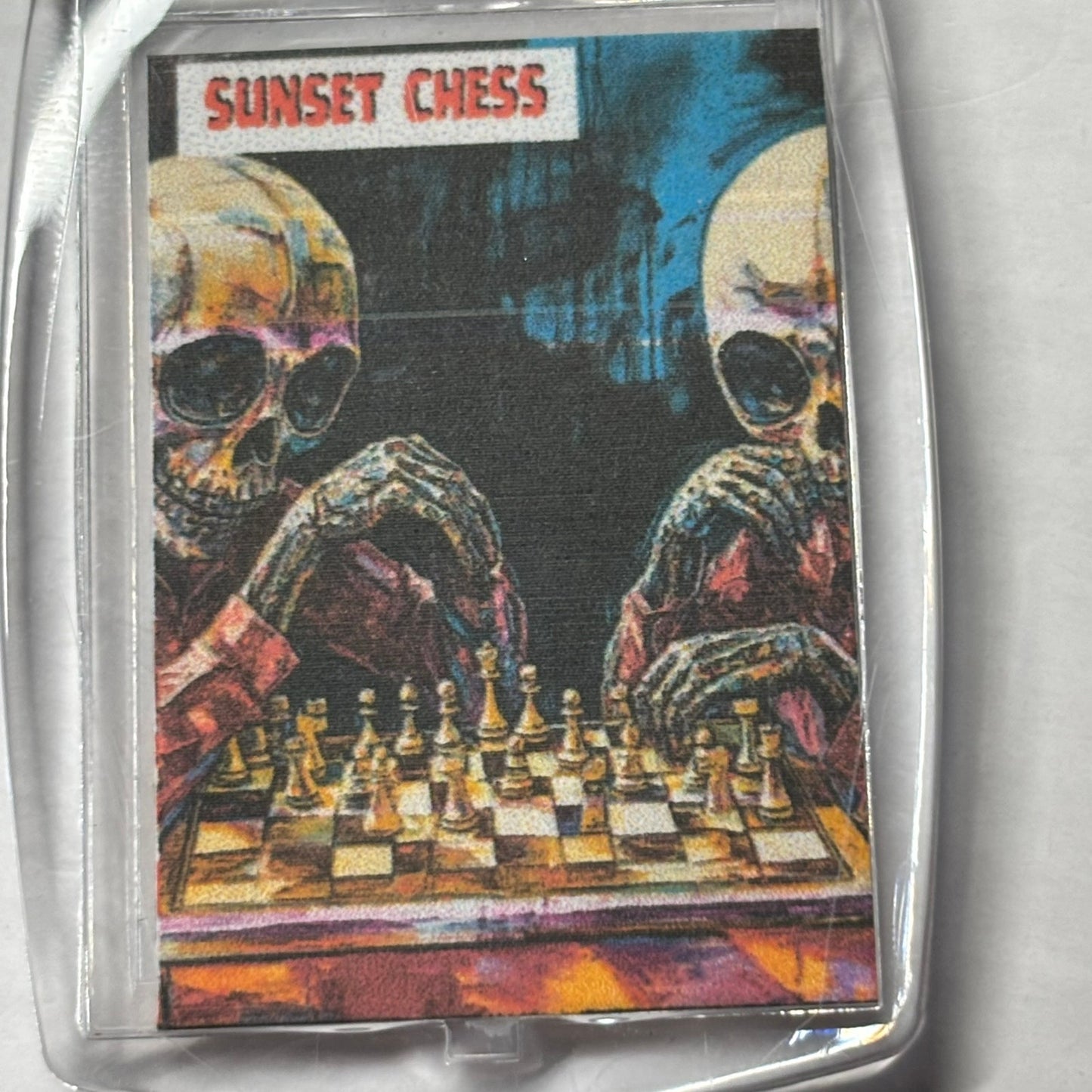 Skeleton Bros - Chess  Photo Keychain