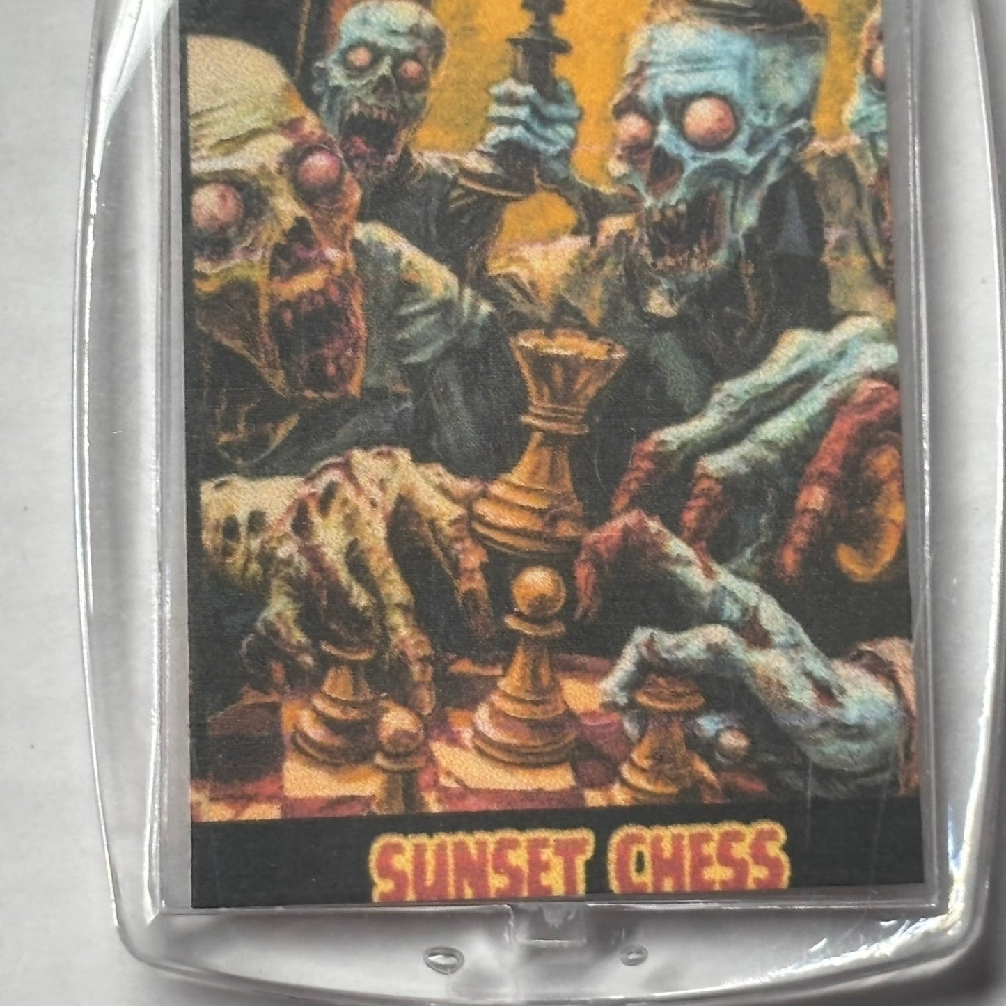 Zombie Attack - Chess  Photo Keychain