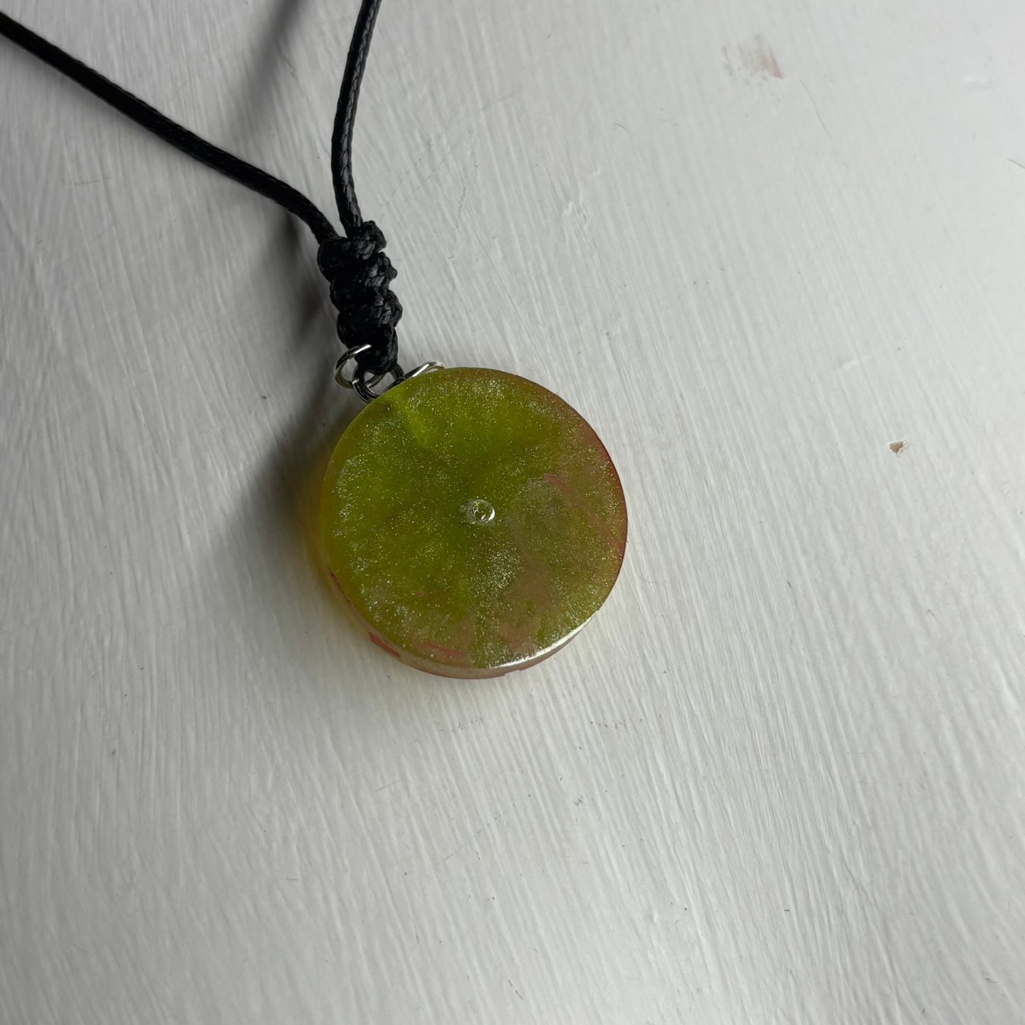 Green & Red King - Handmade Resin Chess Necklace