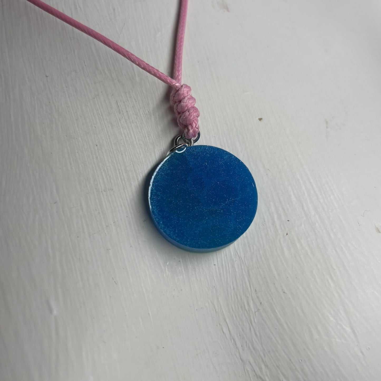 Blue King - Handmade Resin Chess Necklace