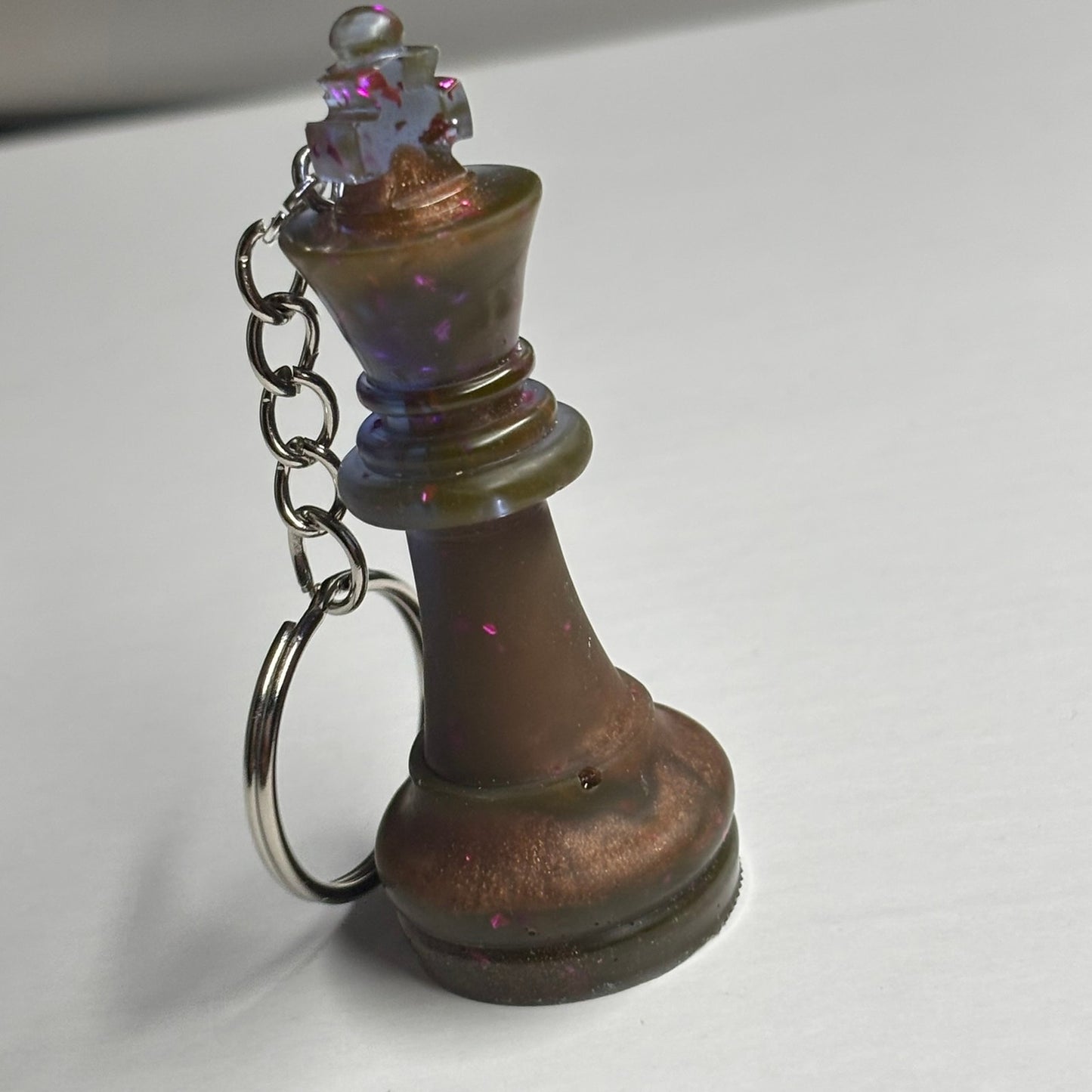 Brown Blue Hazed King - Handmade Resin Keychain