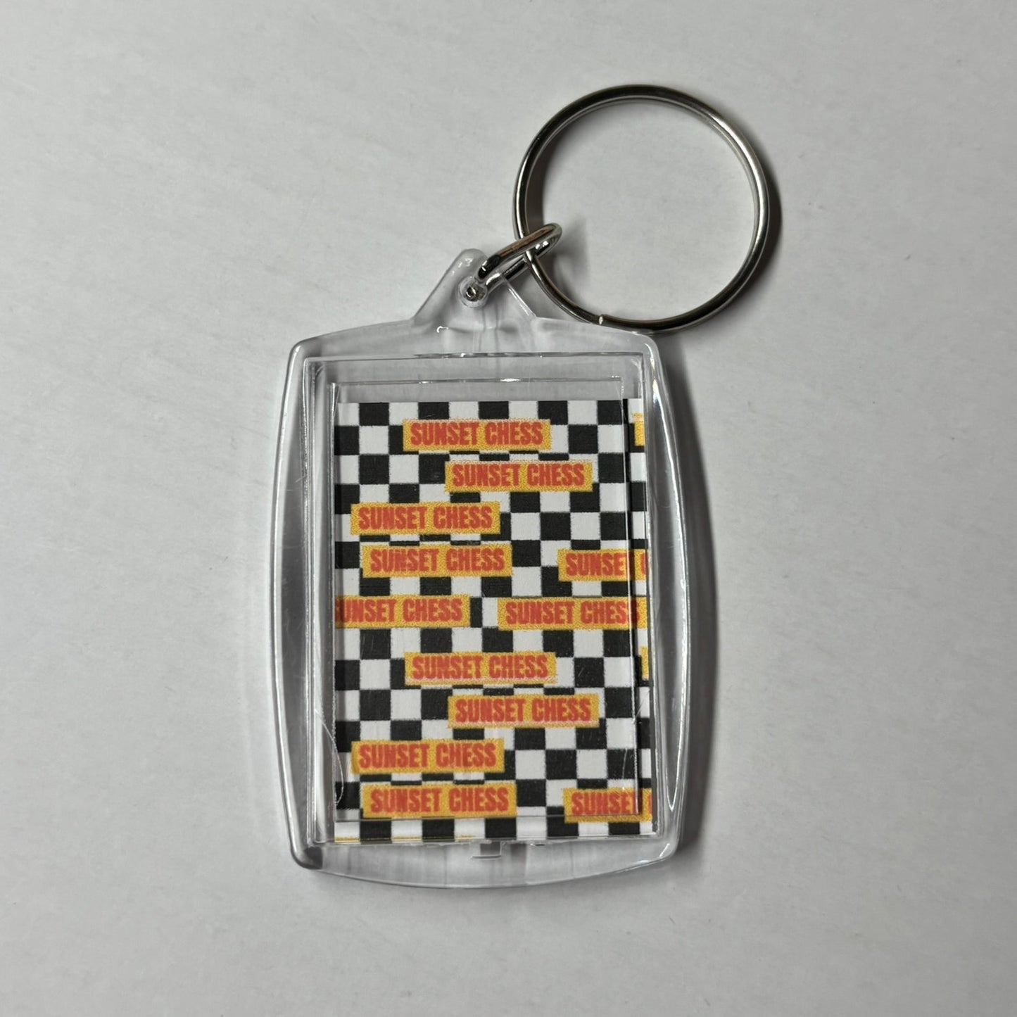 Zombie Dual - Sunset Chess Photo Keychain