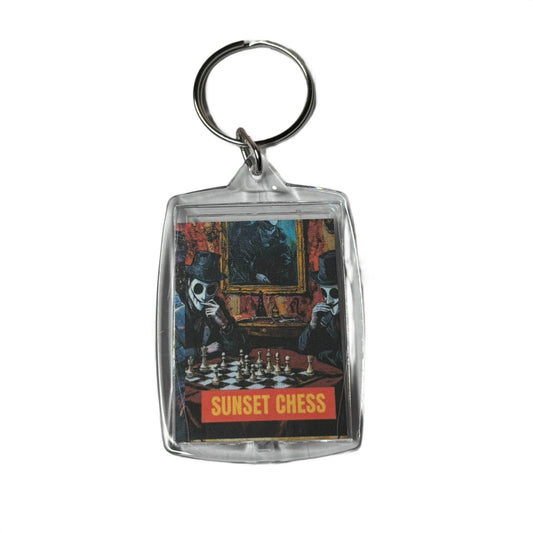 Psycho Men - Sunset Chess Photo Keychain
