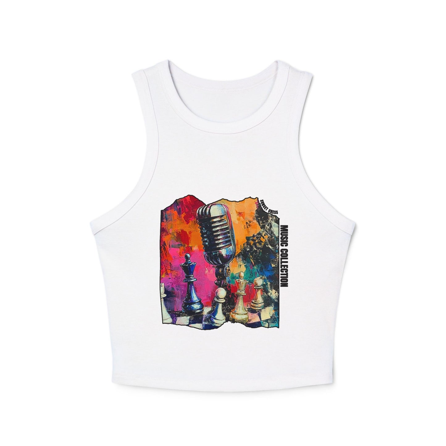 Music Microphone - Women's White Tank Top