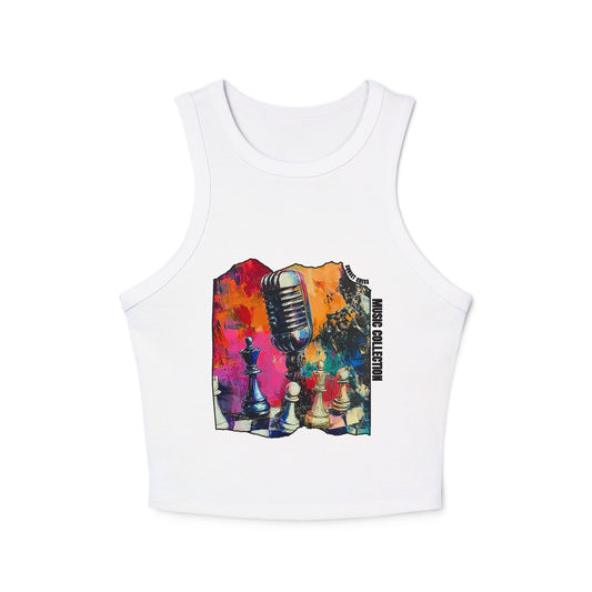 Music Microphone - Women's White Tank Top