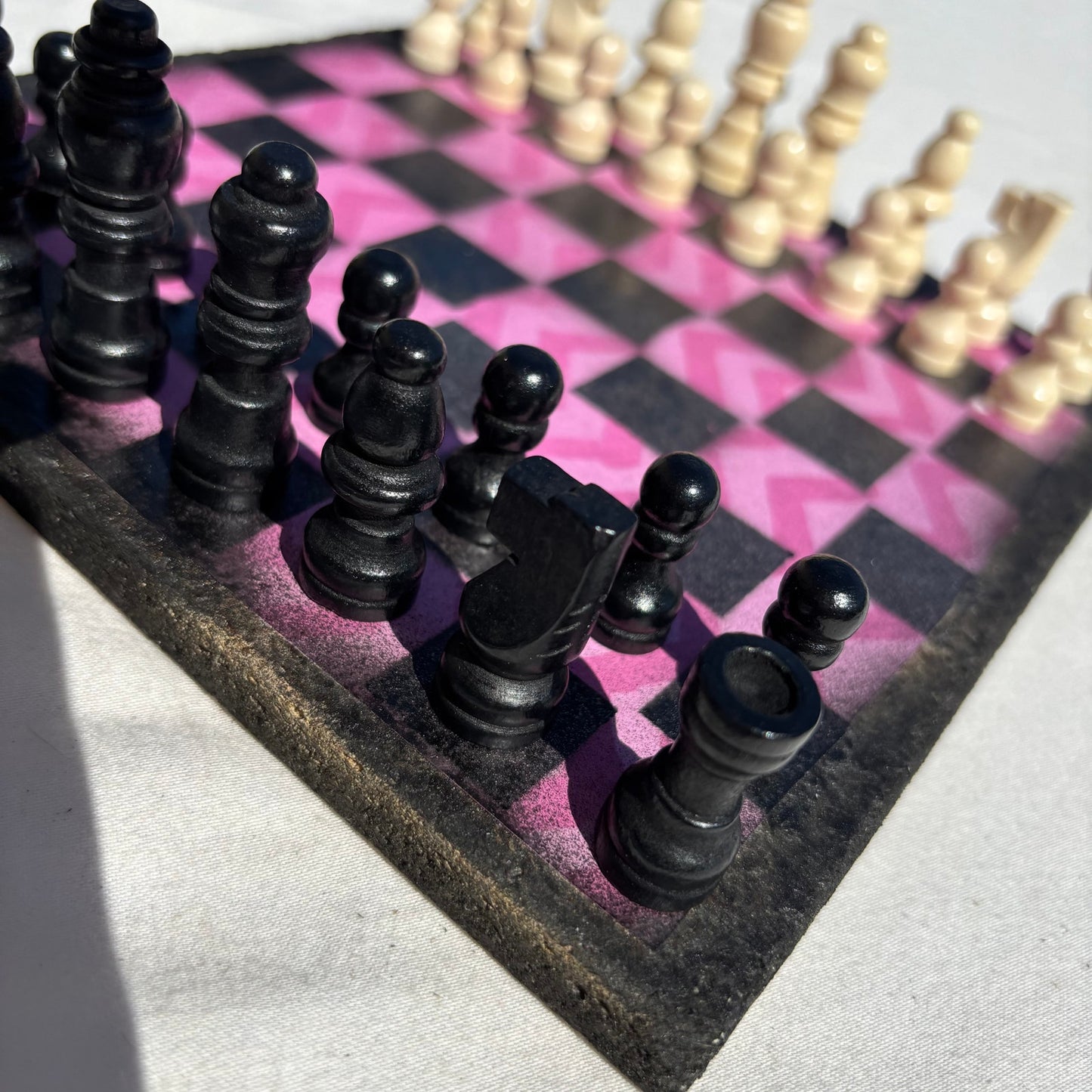 Pink Design - Scrapbook Chess Set