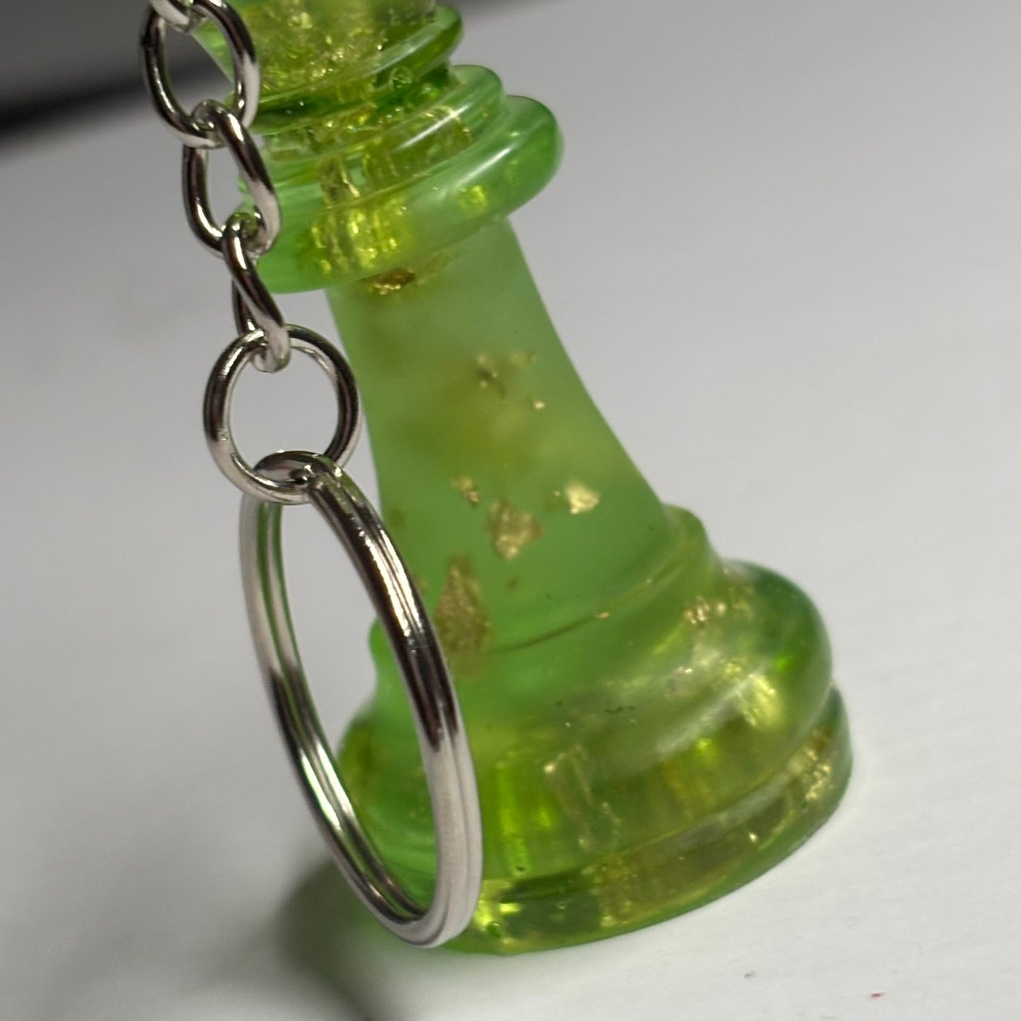 Cosmic Green King - Handmade Resin Keychain
