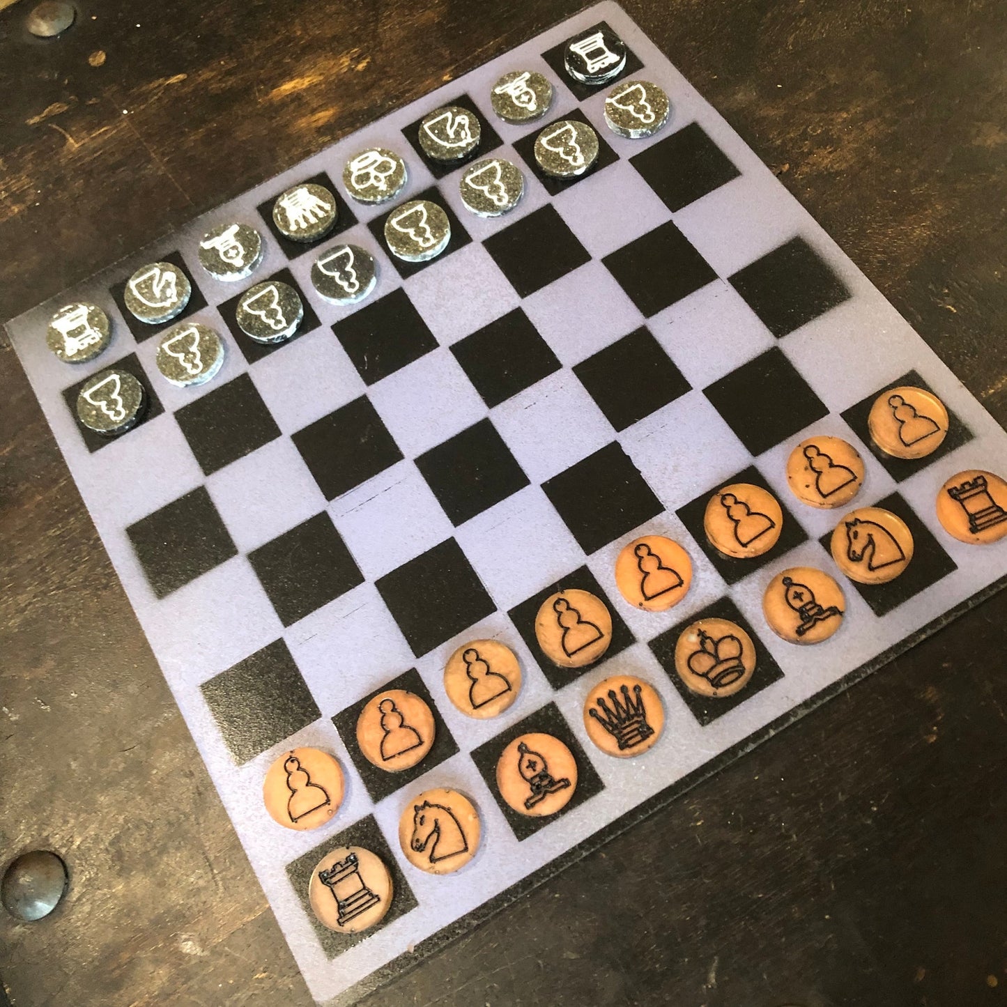 Hue Purple - Painted Chess Set