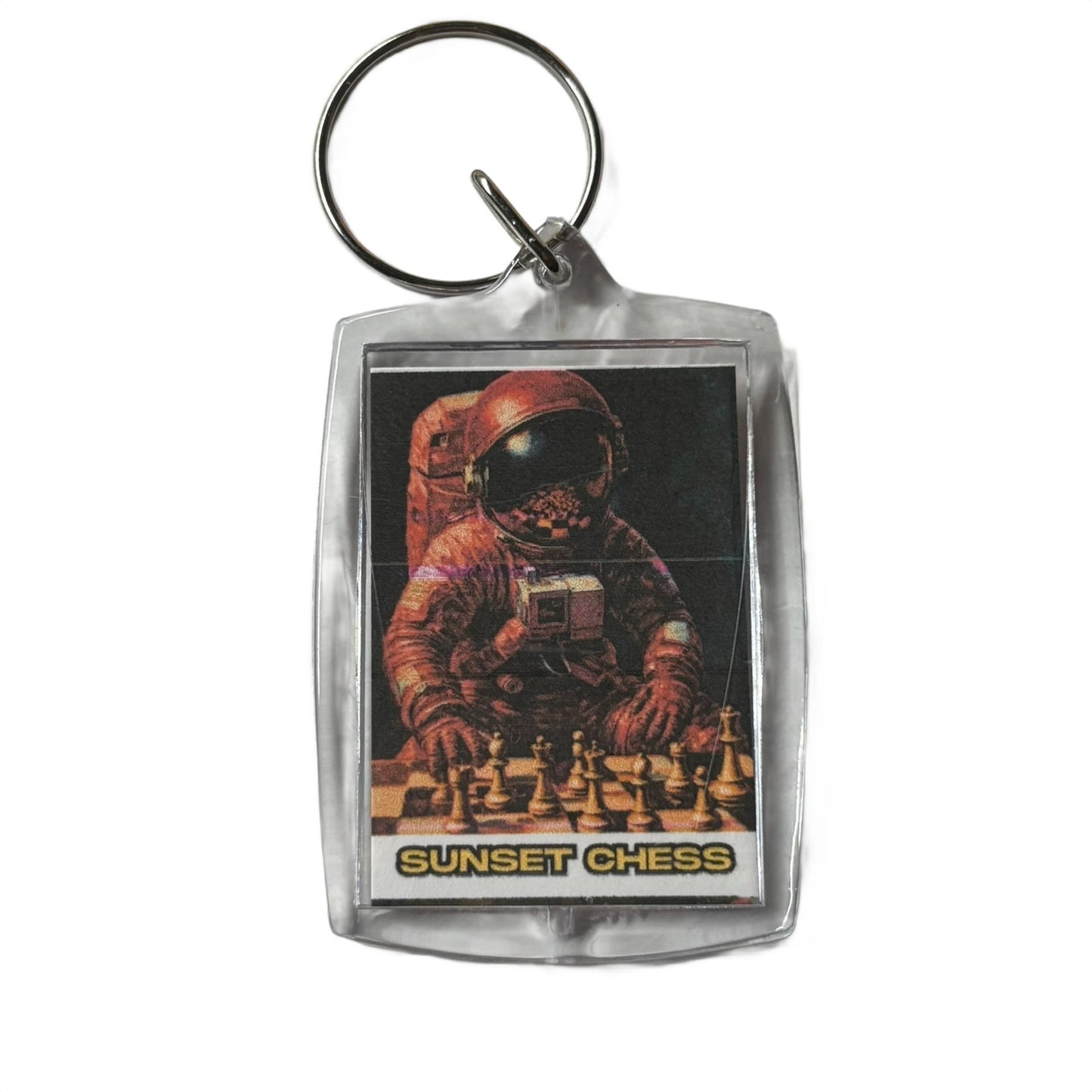 Red Astronaut - Chess  Photo Keychain