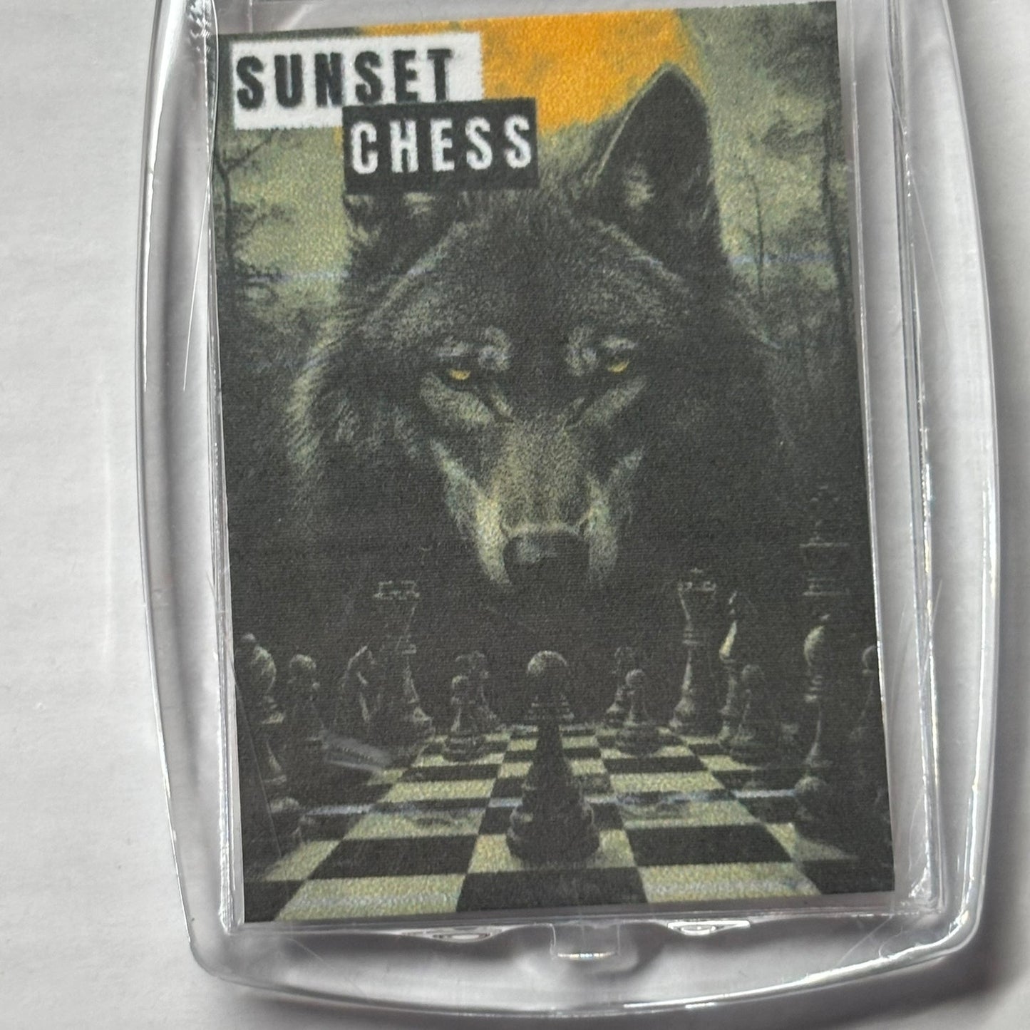 Lone Wolf - Chess  Photo Keychain