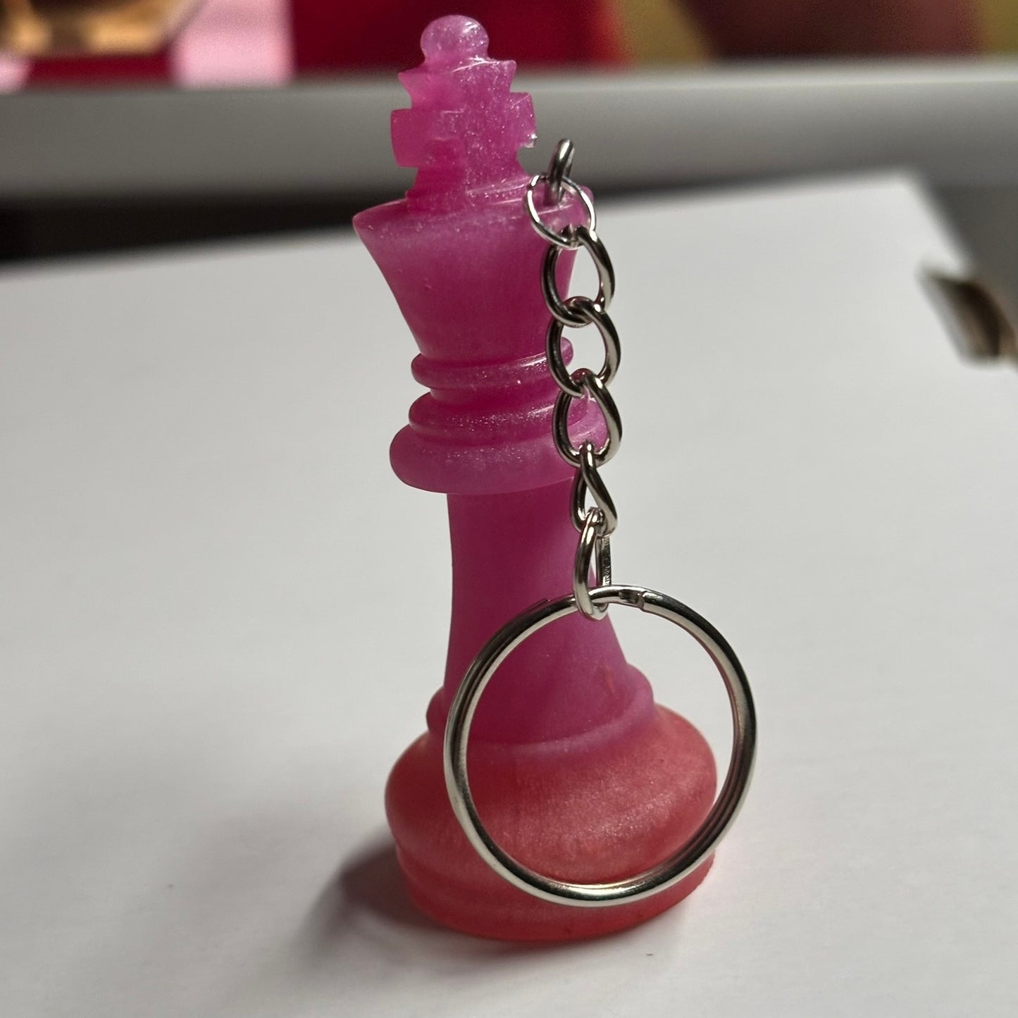 Pink King - Handmade Resin Keychain