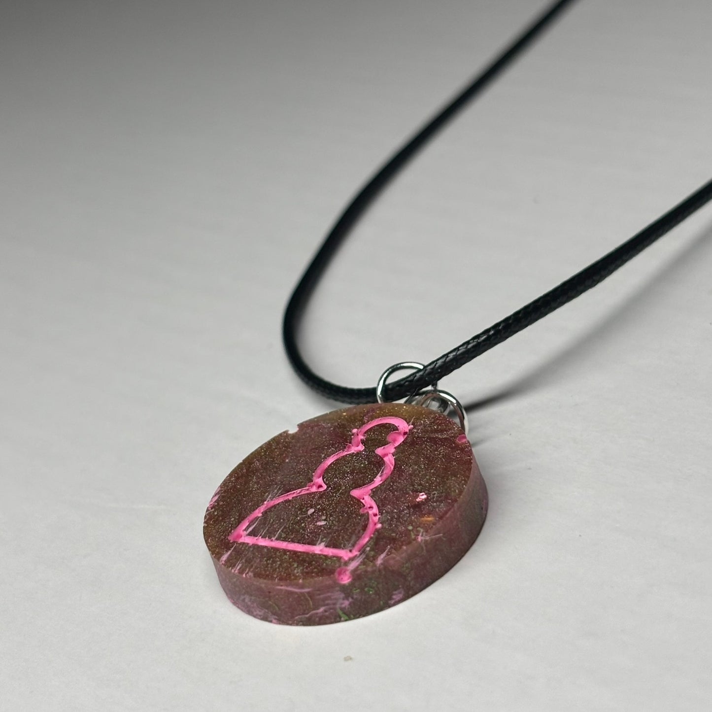 Luxury Pink Pawn - Handmade Resin Chess Necklace