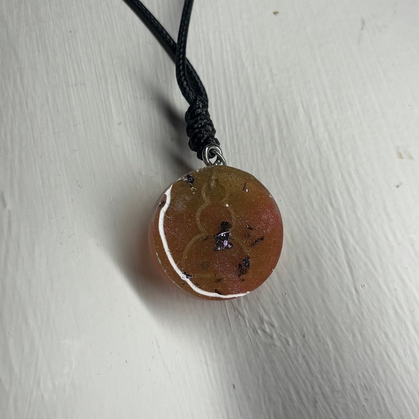 Sunset Pawn - Handmade Resin Chess Necklace