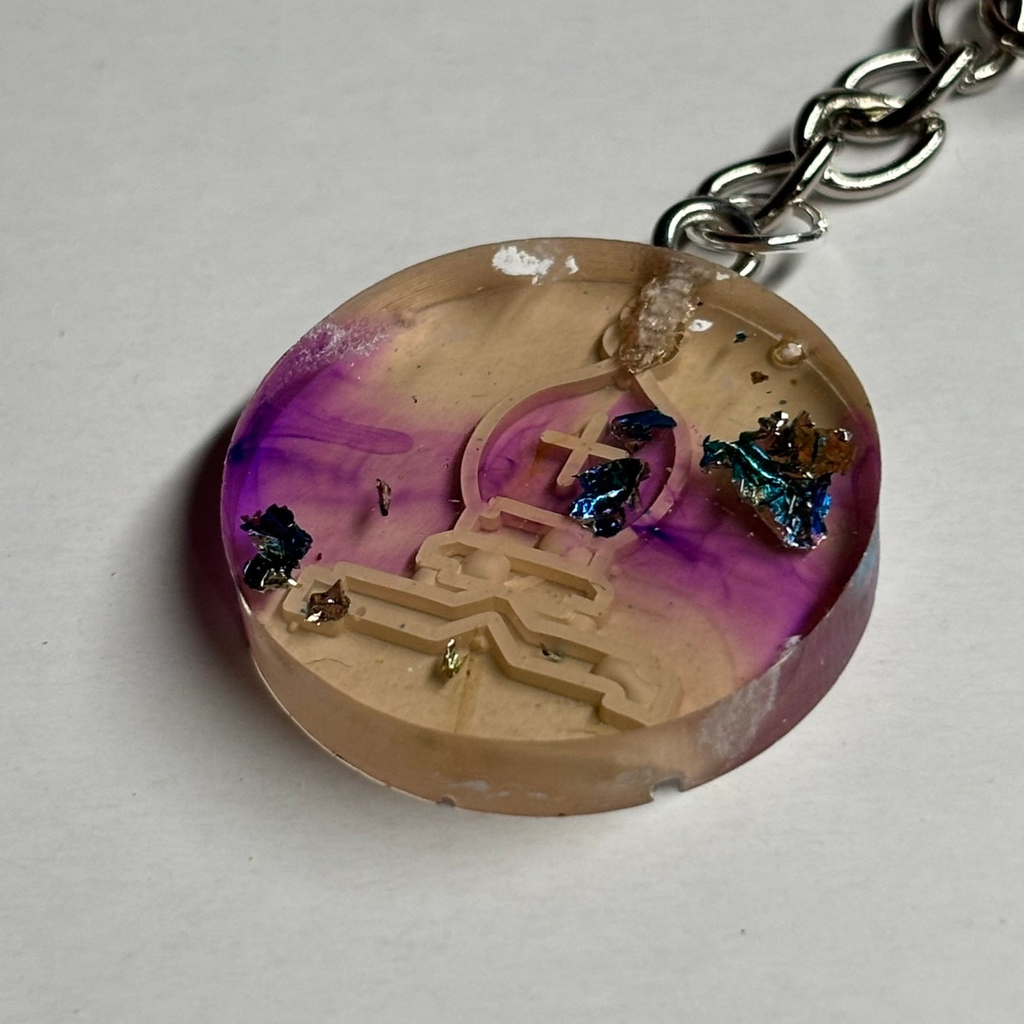 Cosmic Swivel Bishop - Handmade Resin Keychain