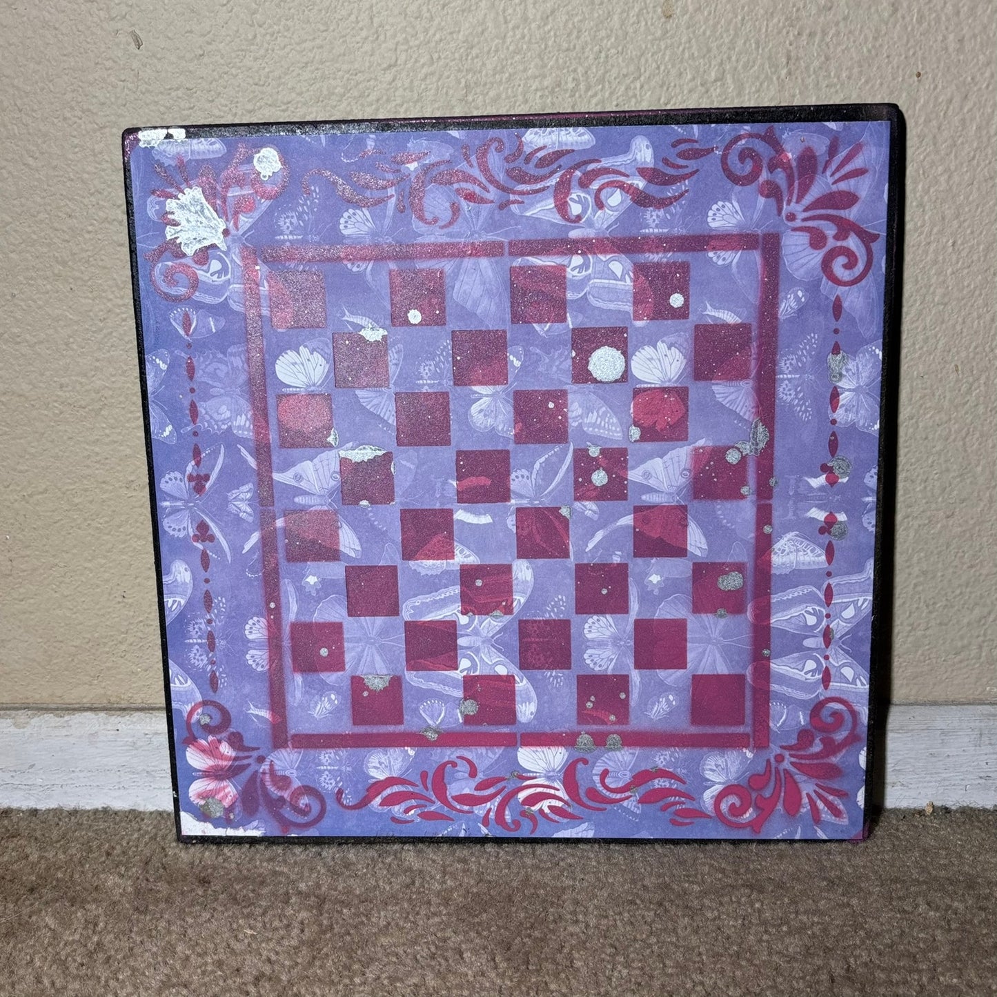 Lavish Purple - Scrapbook Chess Board