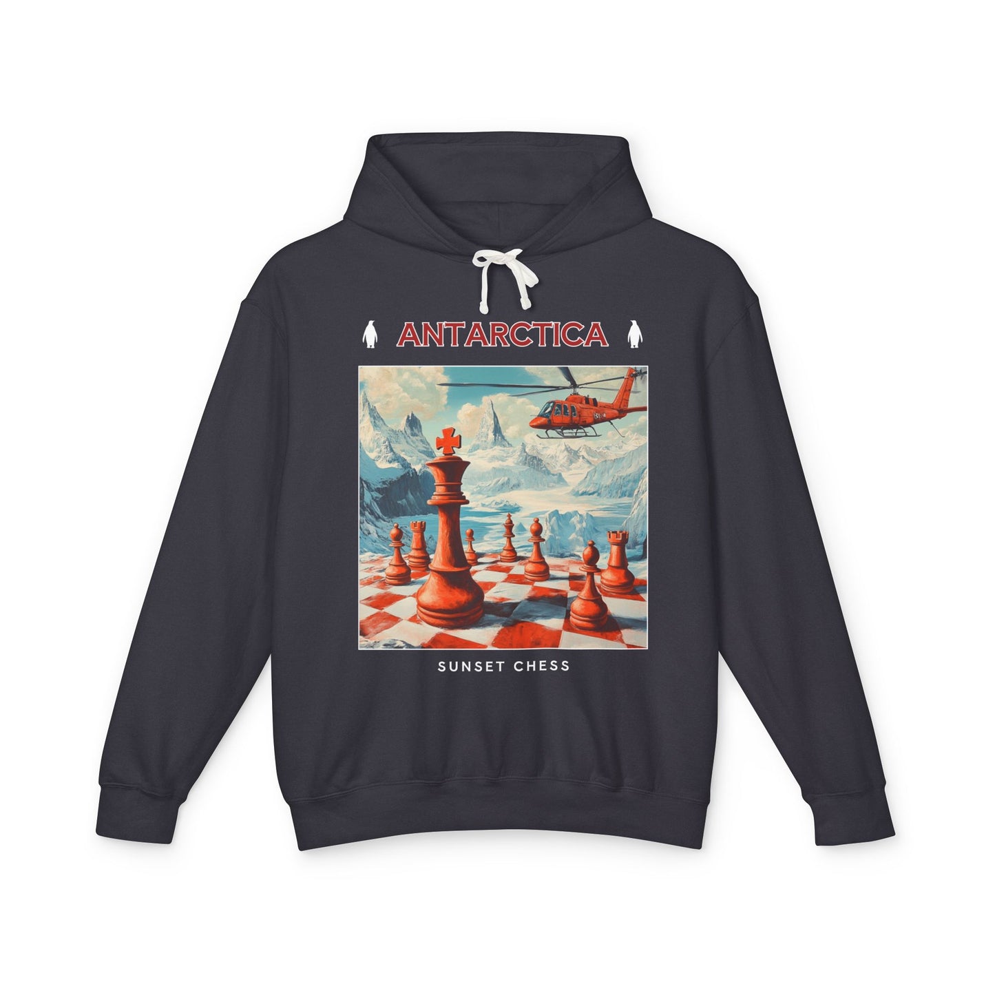 Chess In The Arctic - Black Chess Hoodie