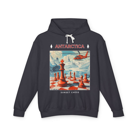 Chess In The Arctic - Black Chess Hoodie