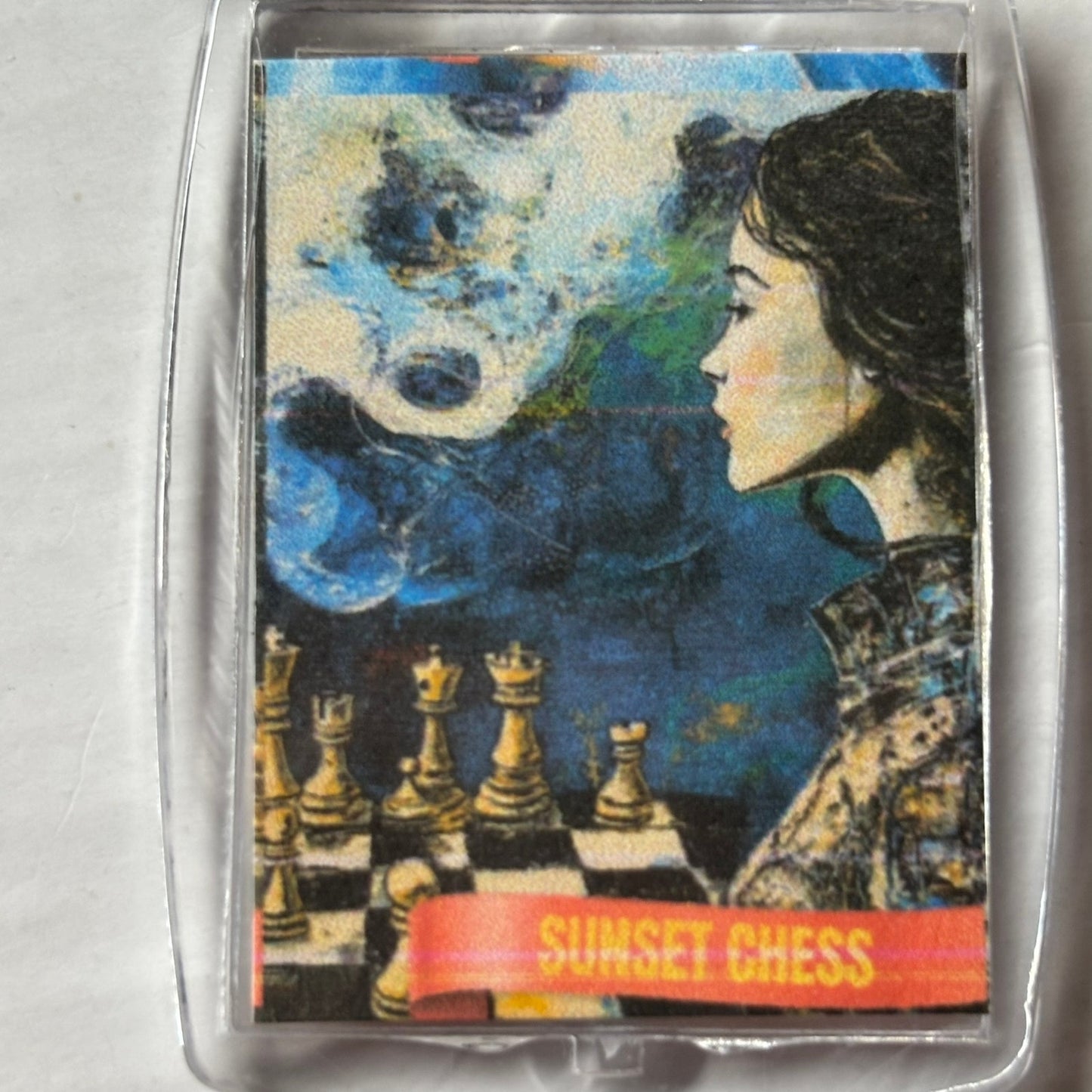 Young Lady - Chess  Photo Keychain