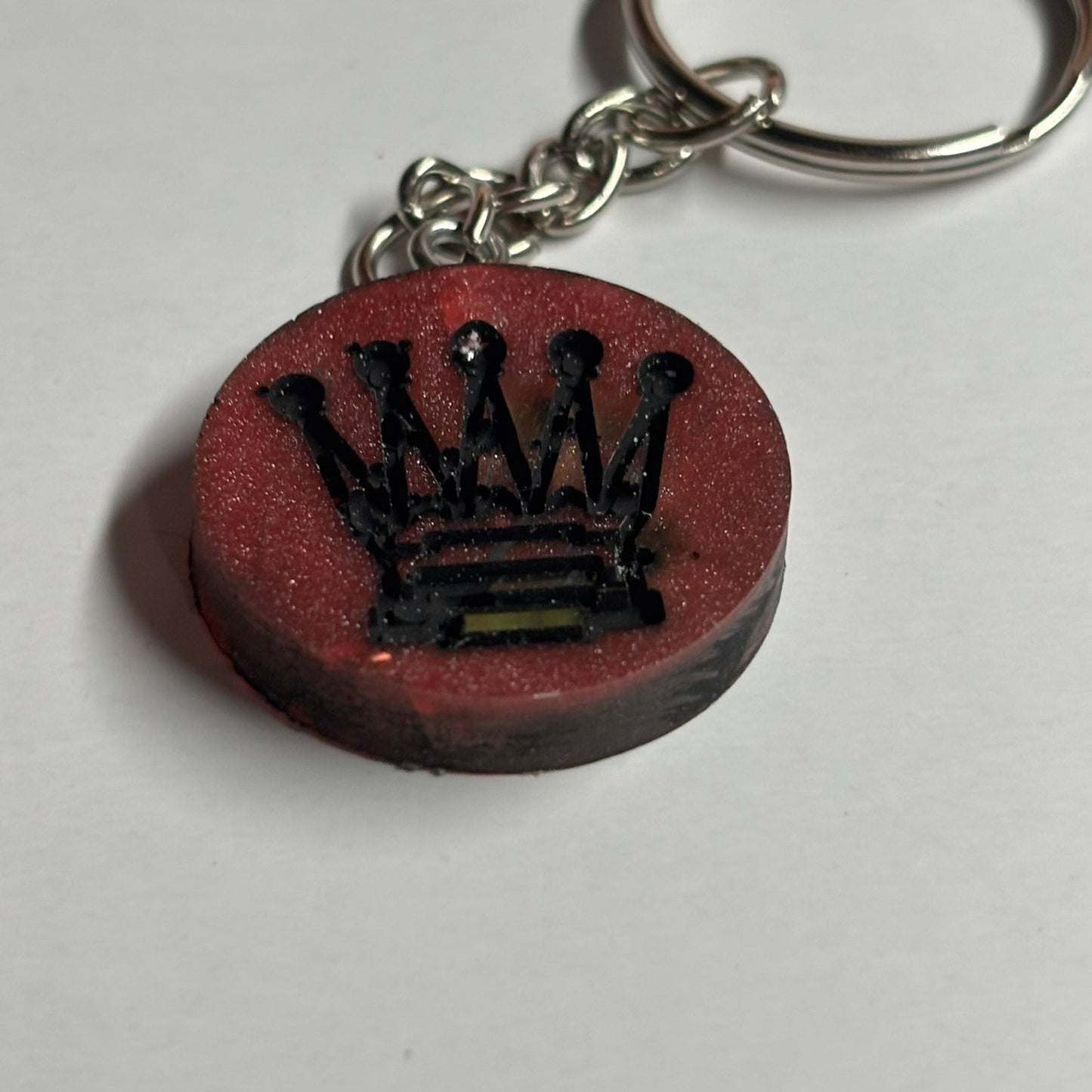 Stealth Red - Handmade Resin Keychain - Flat Edition