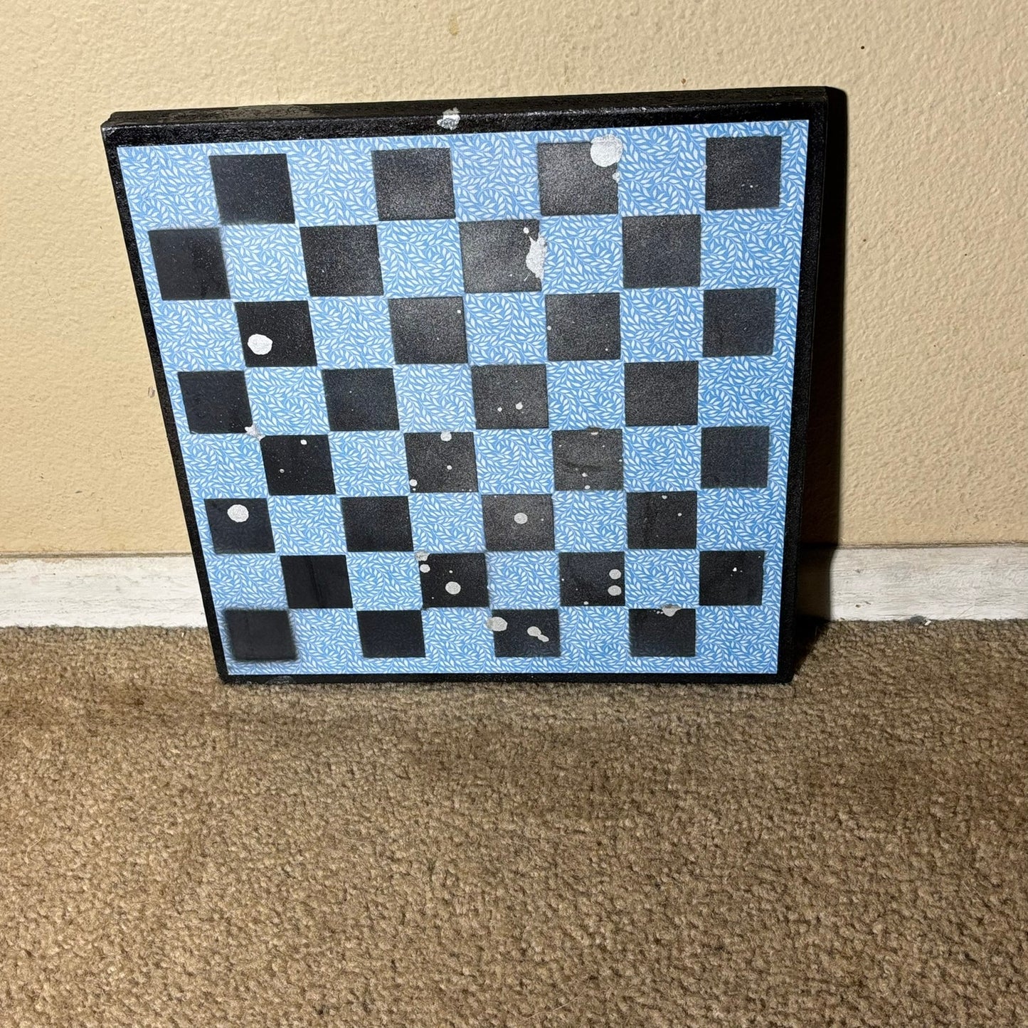 Simple Blue - Scrapbook Chess Board