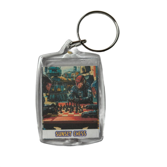 Danger Zone - Chess  Photo Keychain