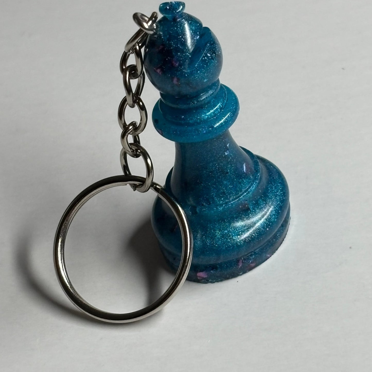Blue Bishop - Handmade Resin Keychain
