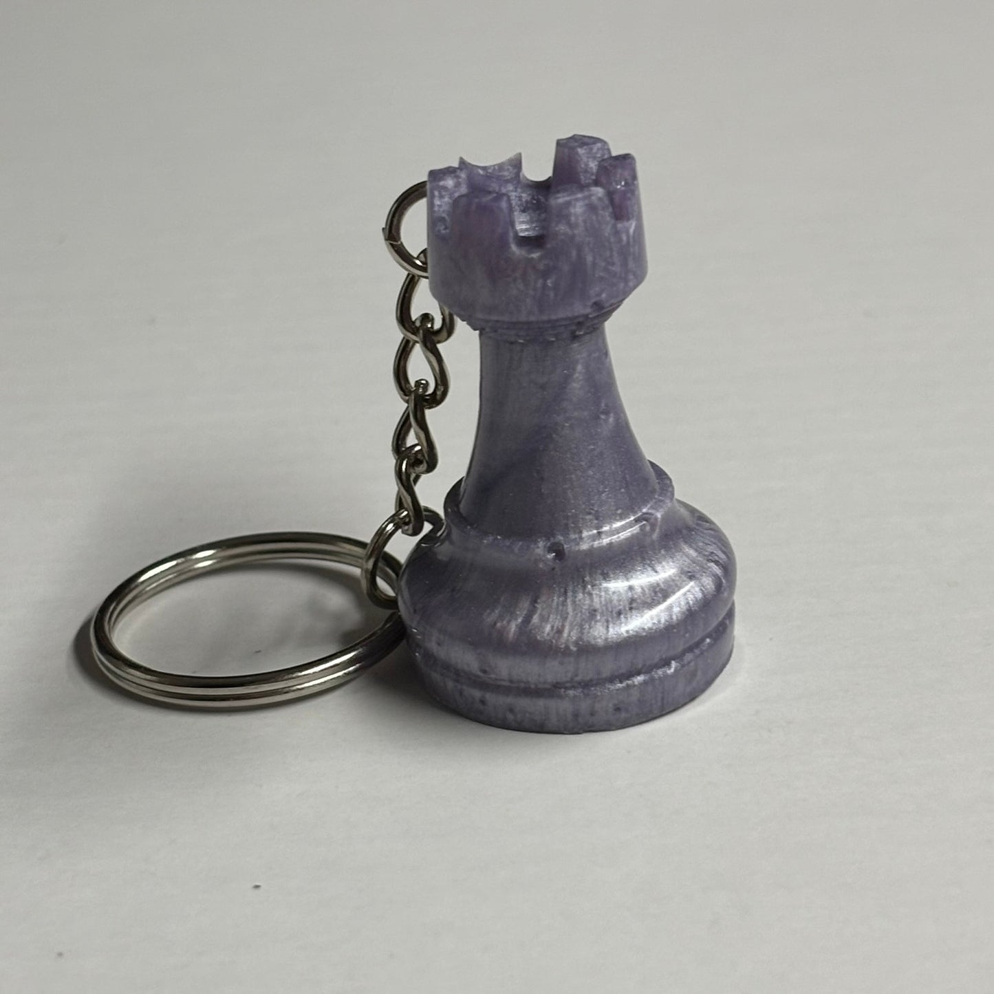 Dark Purple Rook - Handmade Resin Keychain